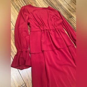 MM6 Madison Margiela Red Pleated Dress NWT 42/6